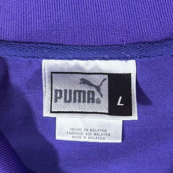Puma Polo Shirt Men's Large Purple Minnesota Vikings NFL Team Apparel Golf - Picture 3 of 9